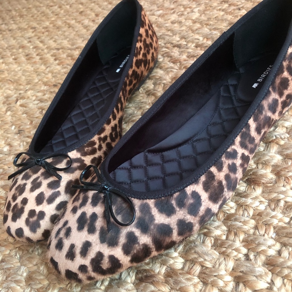 Birdies The Hummingbird Leopard Print Calf Hair. Size 12